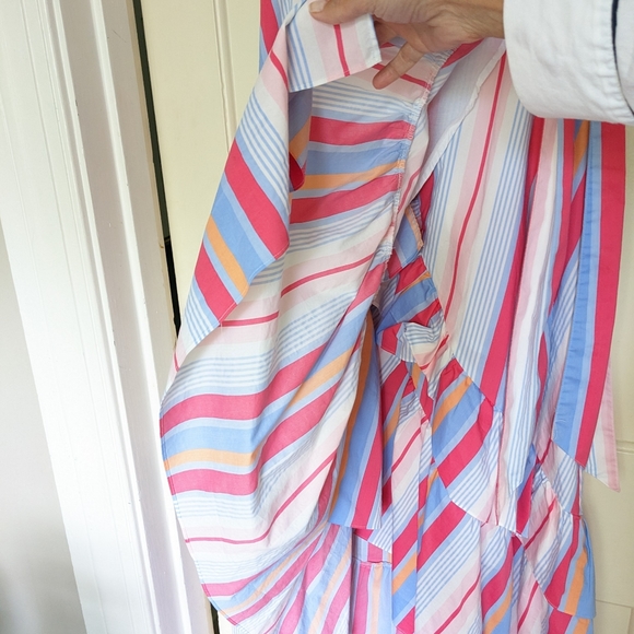 Candy stripe ruffle maxi skirt Anthropologie style - Picture 5 of 11